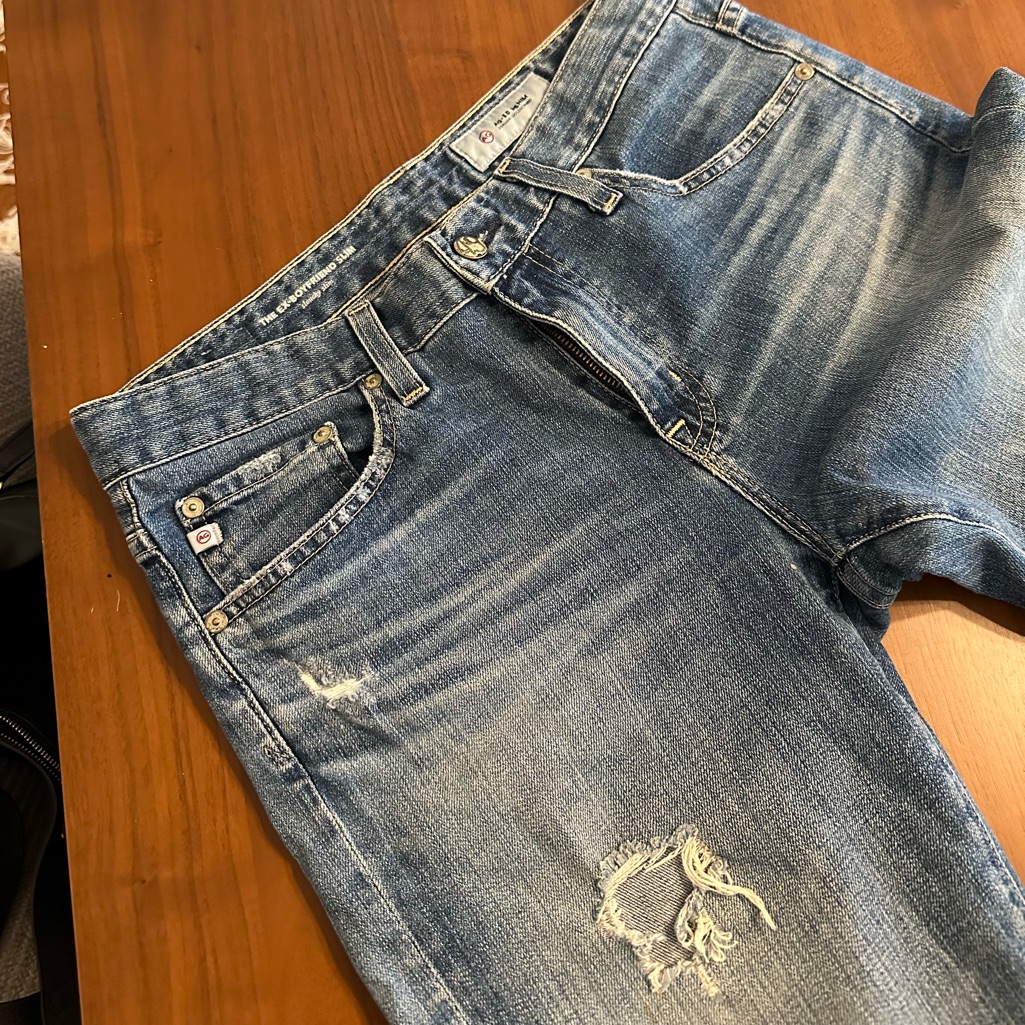 Ag Distressed Boyfriends Jeans